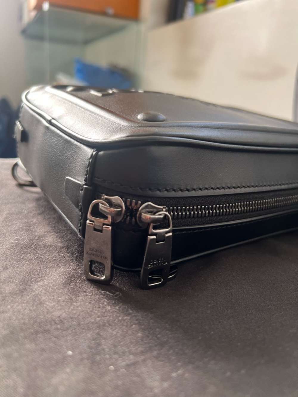 Dolce & Gabbana Embossed Black Leather Bag - Picture 9 of 11